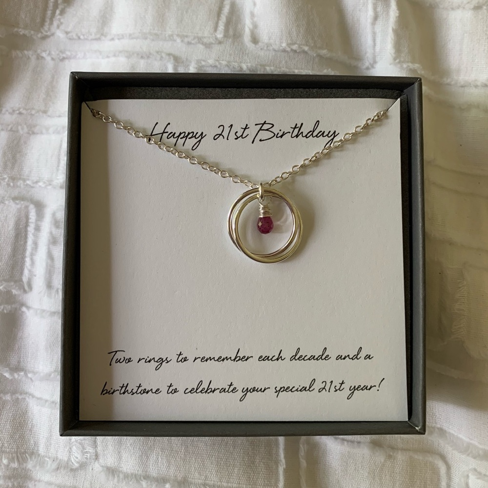 BRAND NEW sterling silver 21st birthday necklace